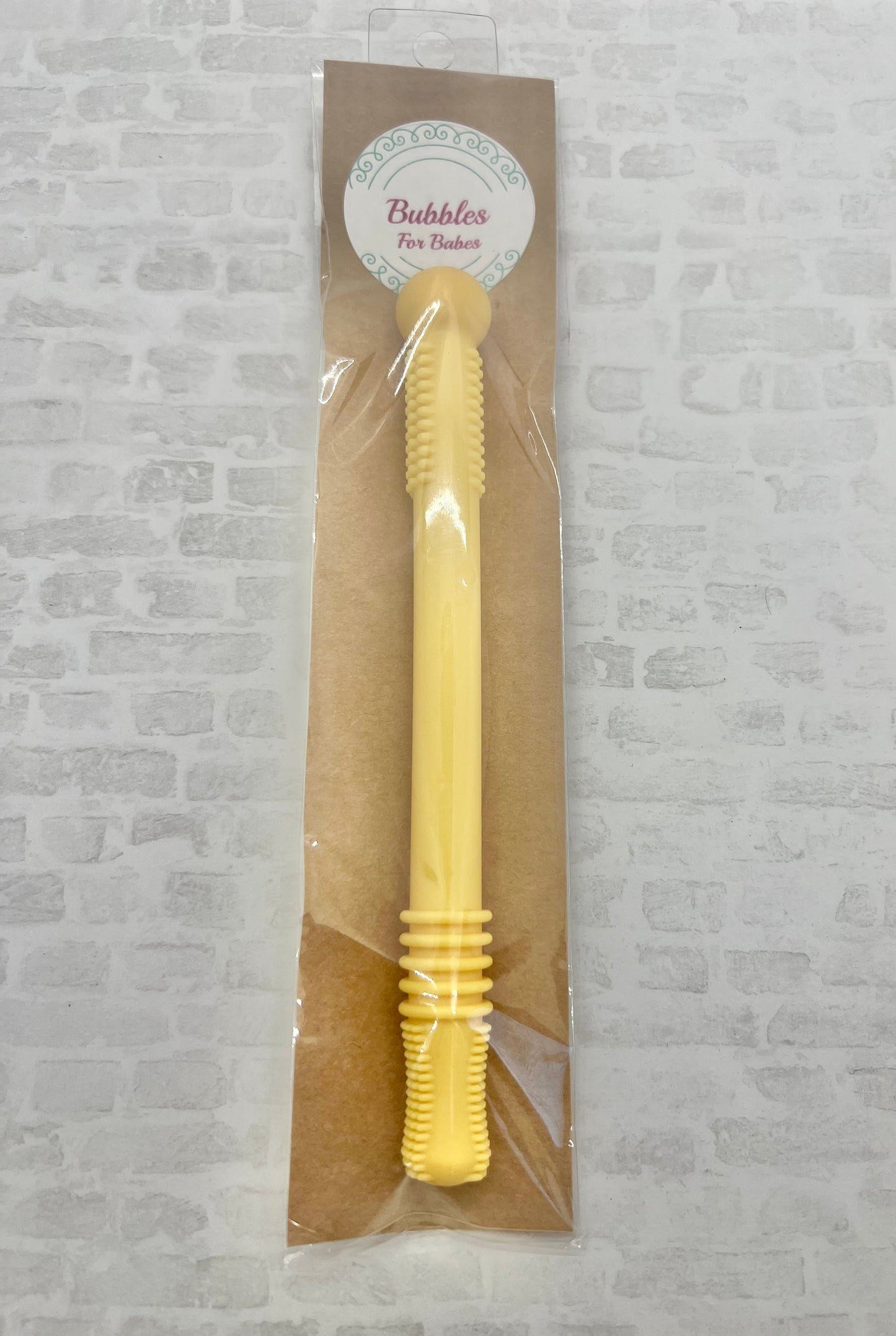 Yellow Silicone Teething Tube