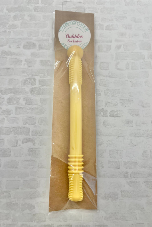 Yellow Silicone Teething Tube