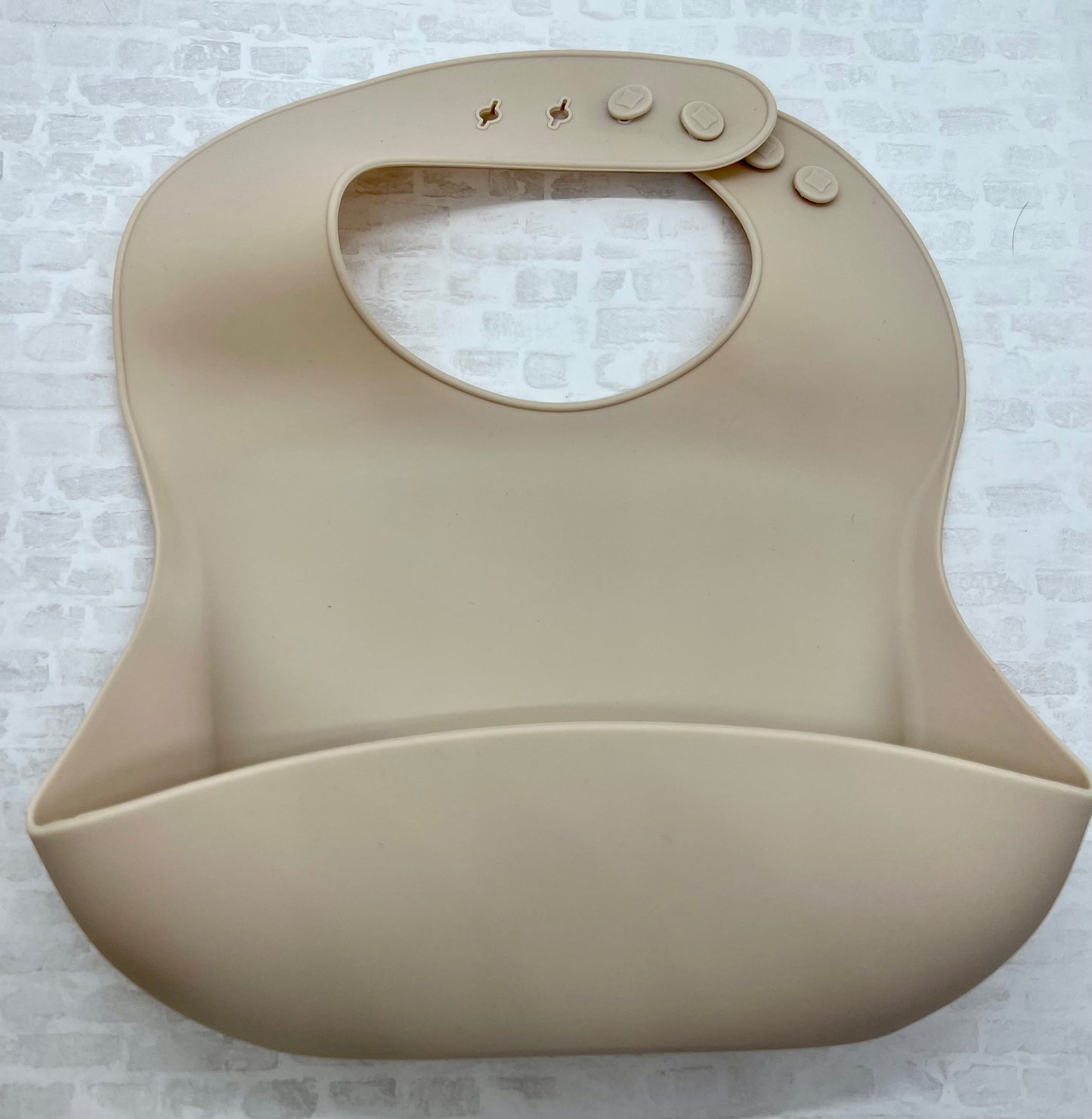 Tan Silicone Bib