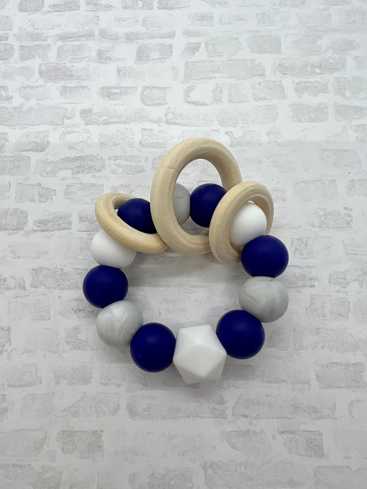 Teething Ring with Wood Rings