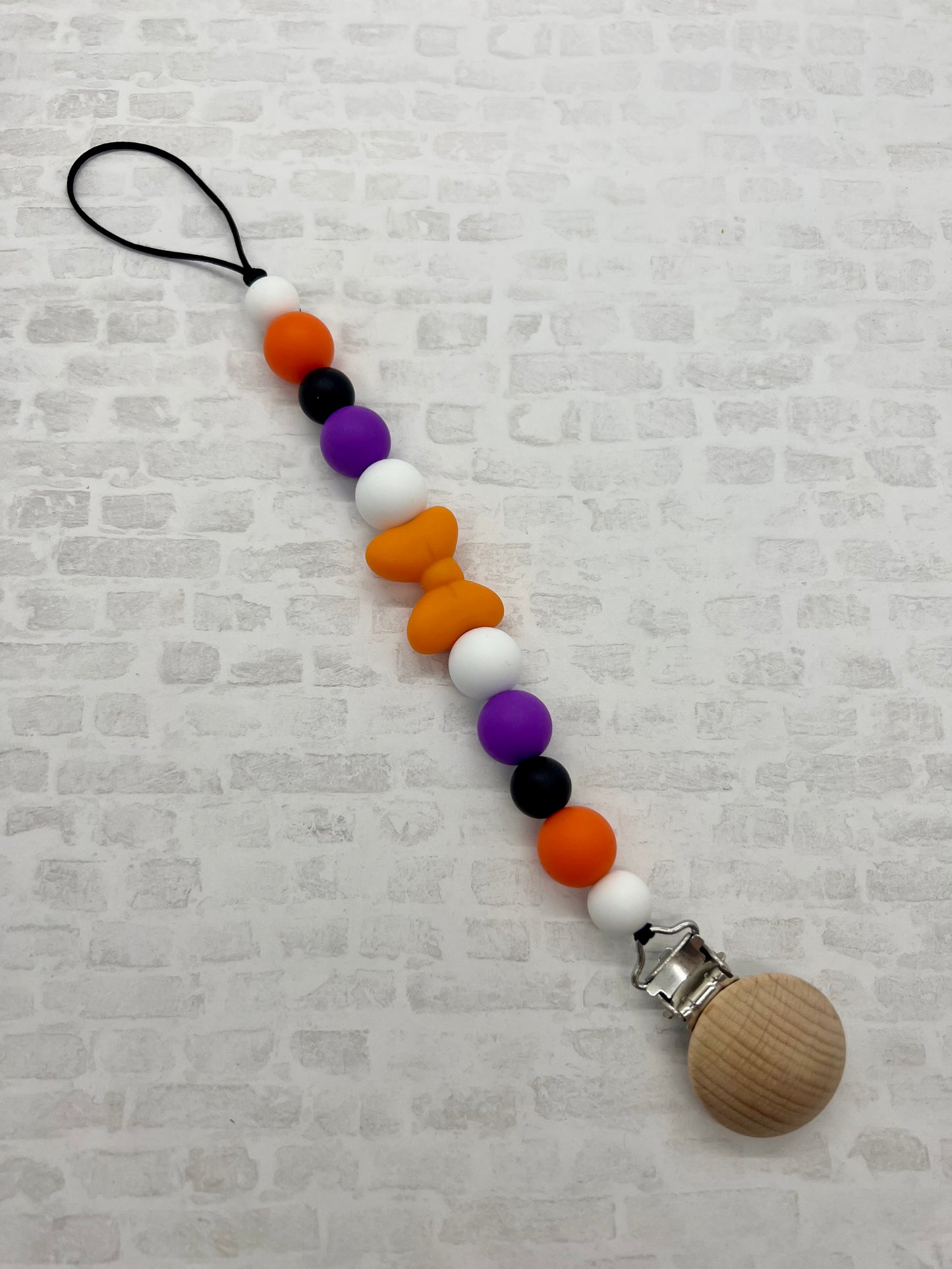 Halloween bow Paci Clip