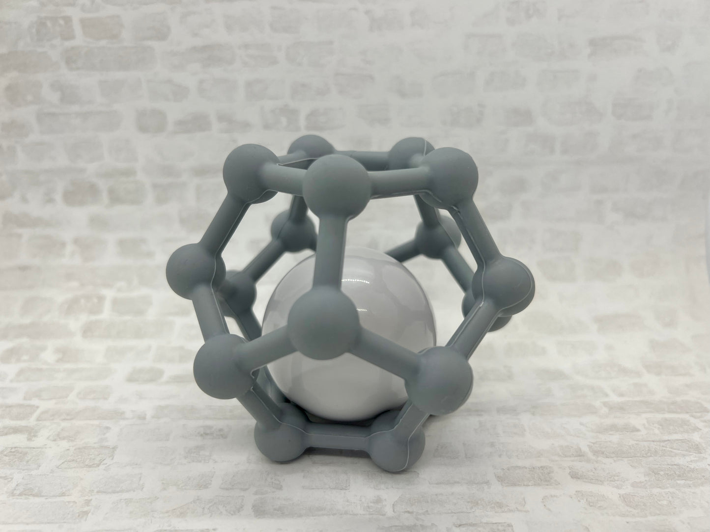 Grey Rattle Teething Ball