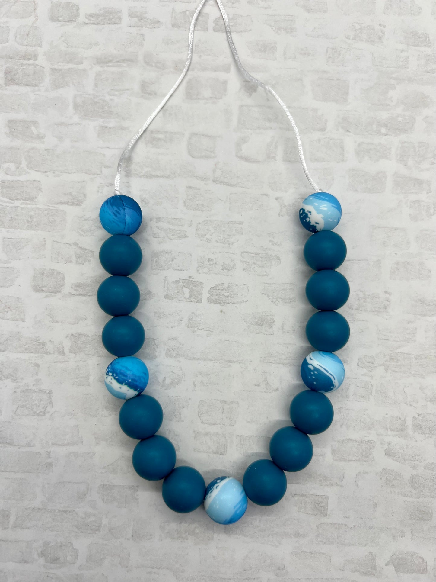 Teal Ocean Teething Necklace