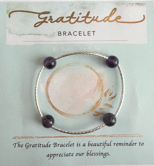 (S) Amethyst Gratitude Bracelet size small