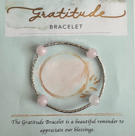 (S) Rose Quartz Gratitude Bracelet Size small