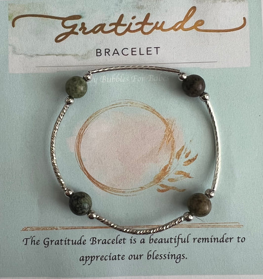 (L) African Turquoise Gratitude Bracelet size Large