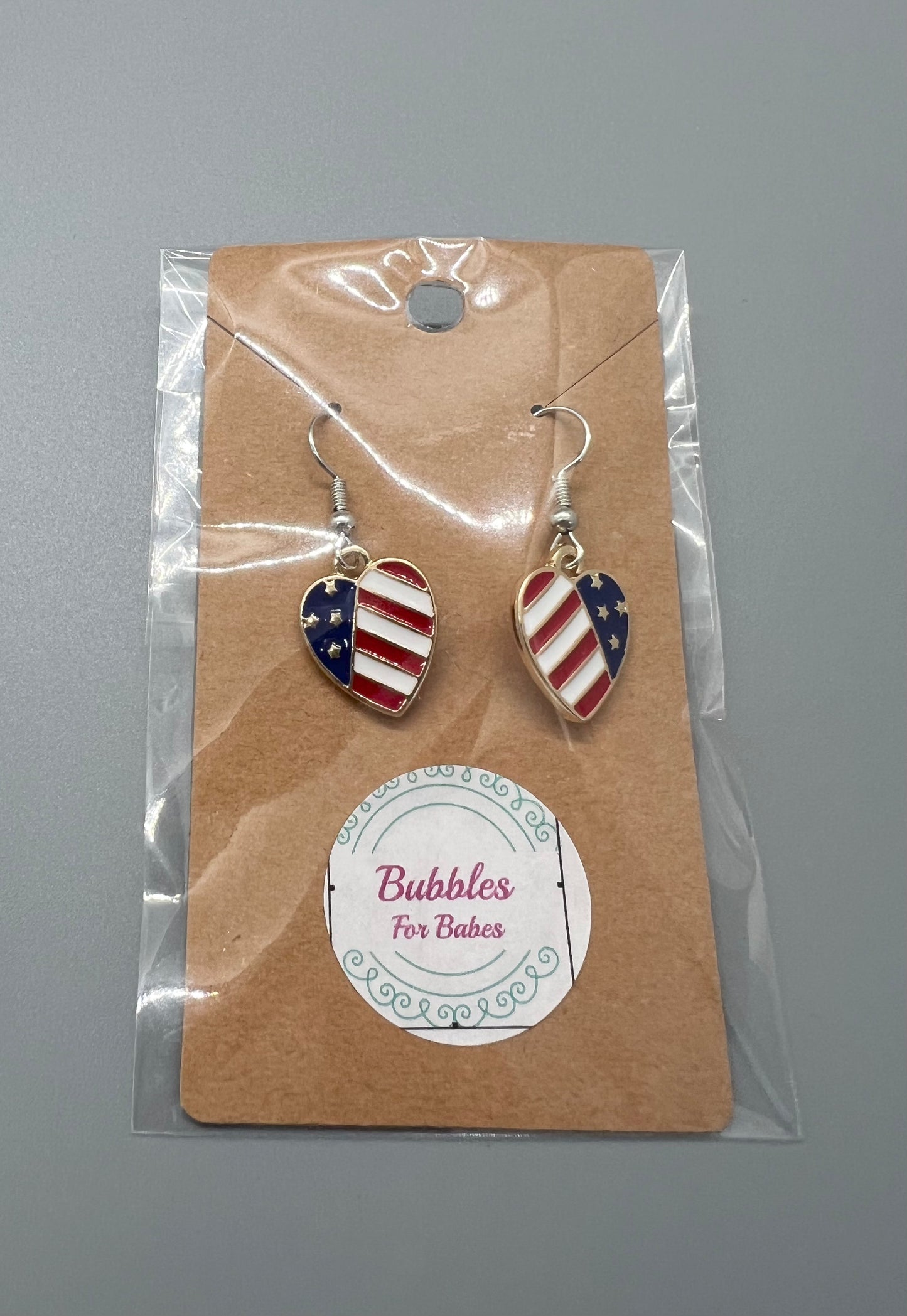 USA Heart earrings