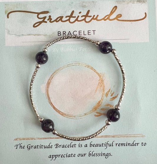 (L) Amethyst Gratitude Bracelet size Large