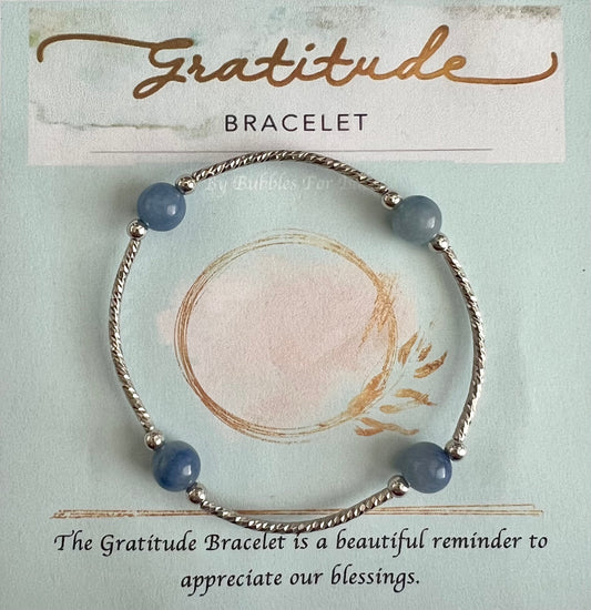 (L) Blue Aventurine Gratitude Bracelet size Large
