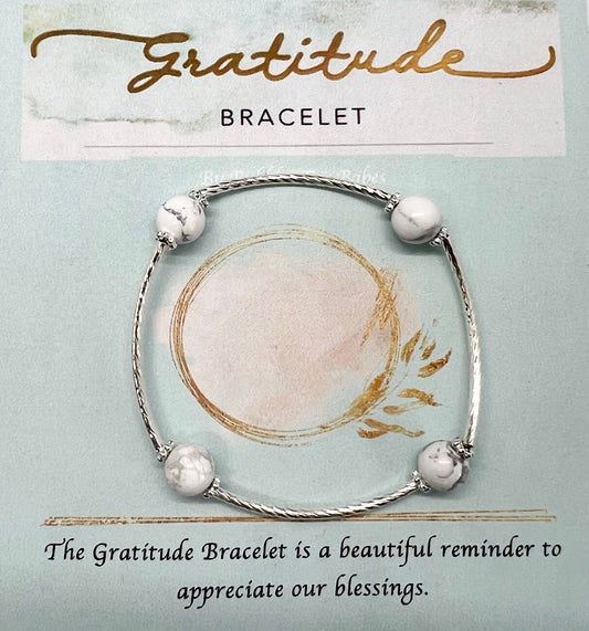 Howlite Gratitude Bracelet