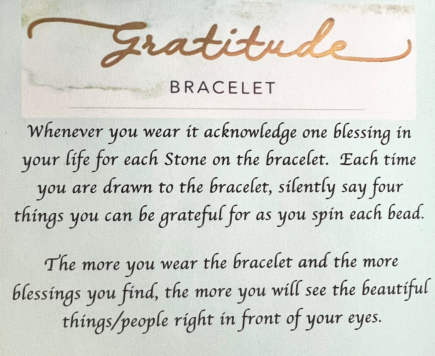 Howlite Gratitude Bracelet