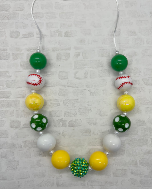 Green and yellow baseball