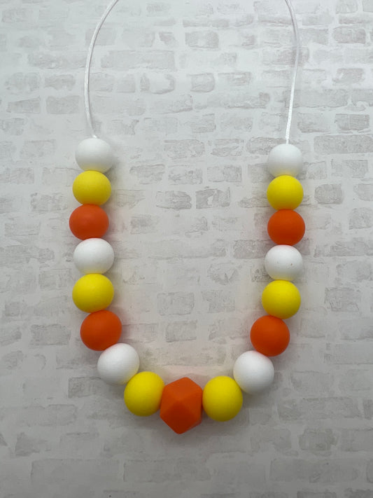 Candy Corn Teething Necklace